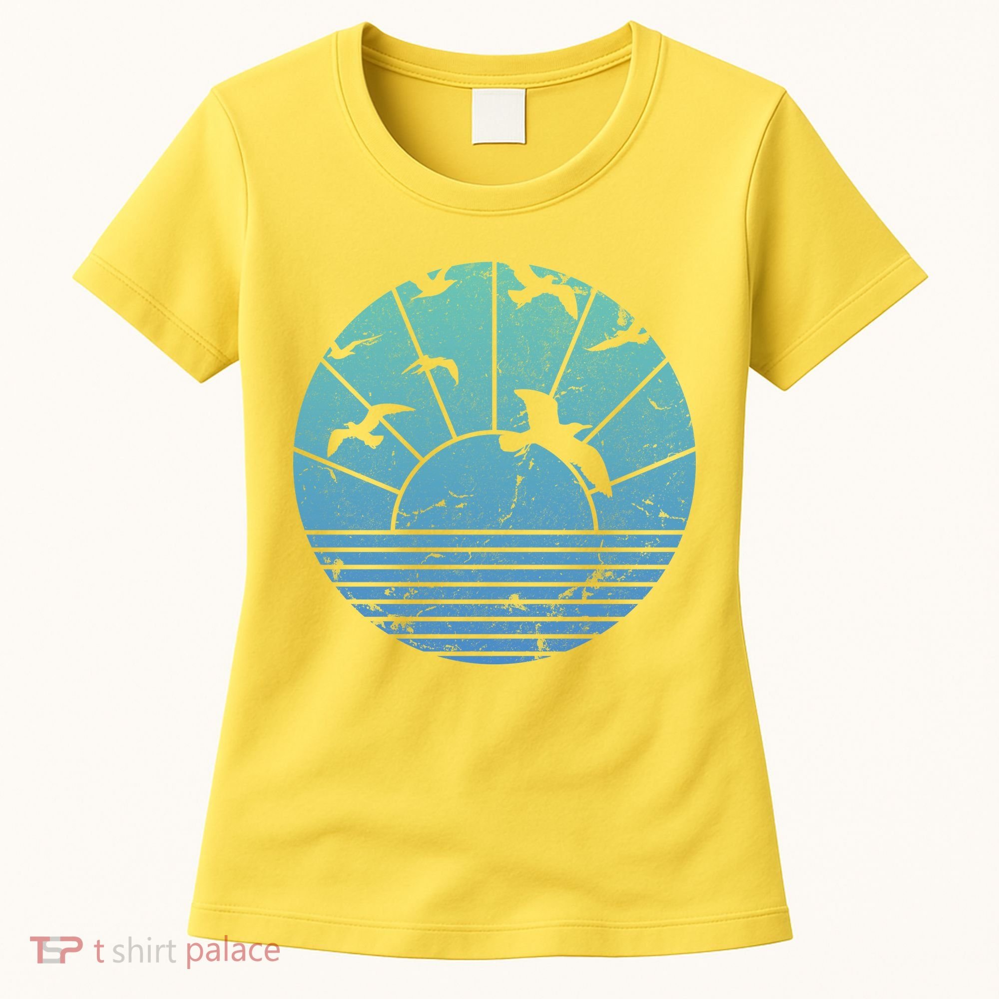 Beach Sunset Seagulls  Women's T-Shirt