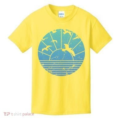 Beach Sunset Seagulls  Kids T-Shirt