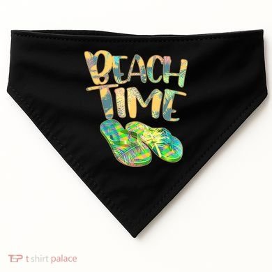 Beach Time Flip Flops Summer Fun USA-Made Doggie Bandana