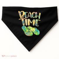 Beach Time Flip Flops Summer Fun USA-Made Doggie Bandana thumb 0