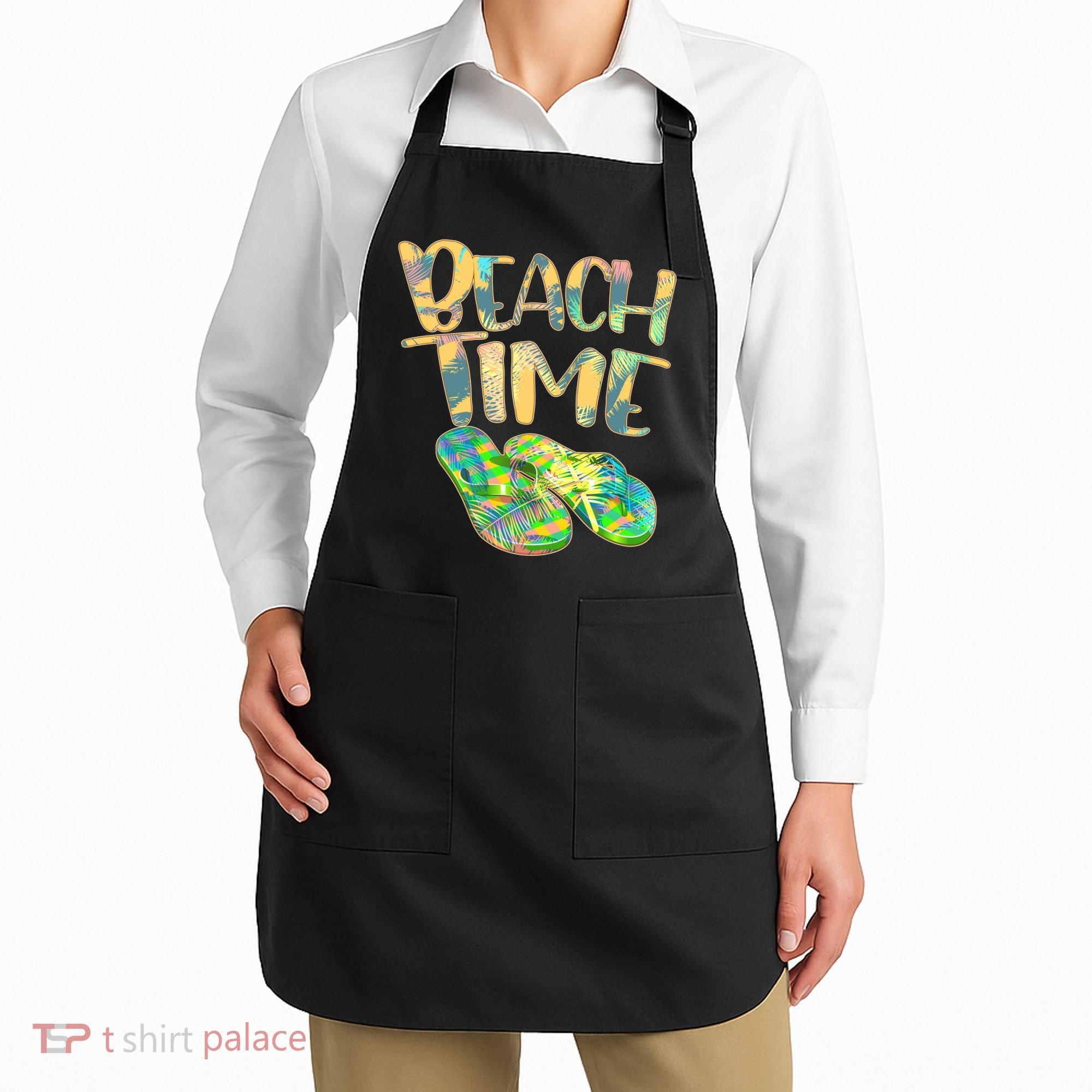 Beach Time Flip Flops Summer Fun Apron