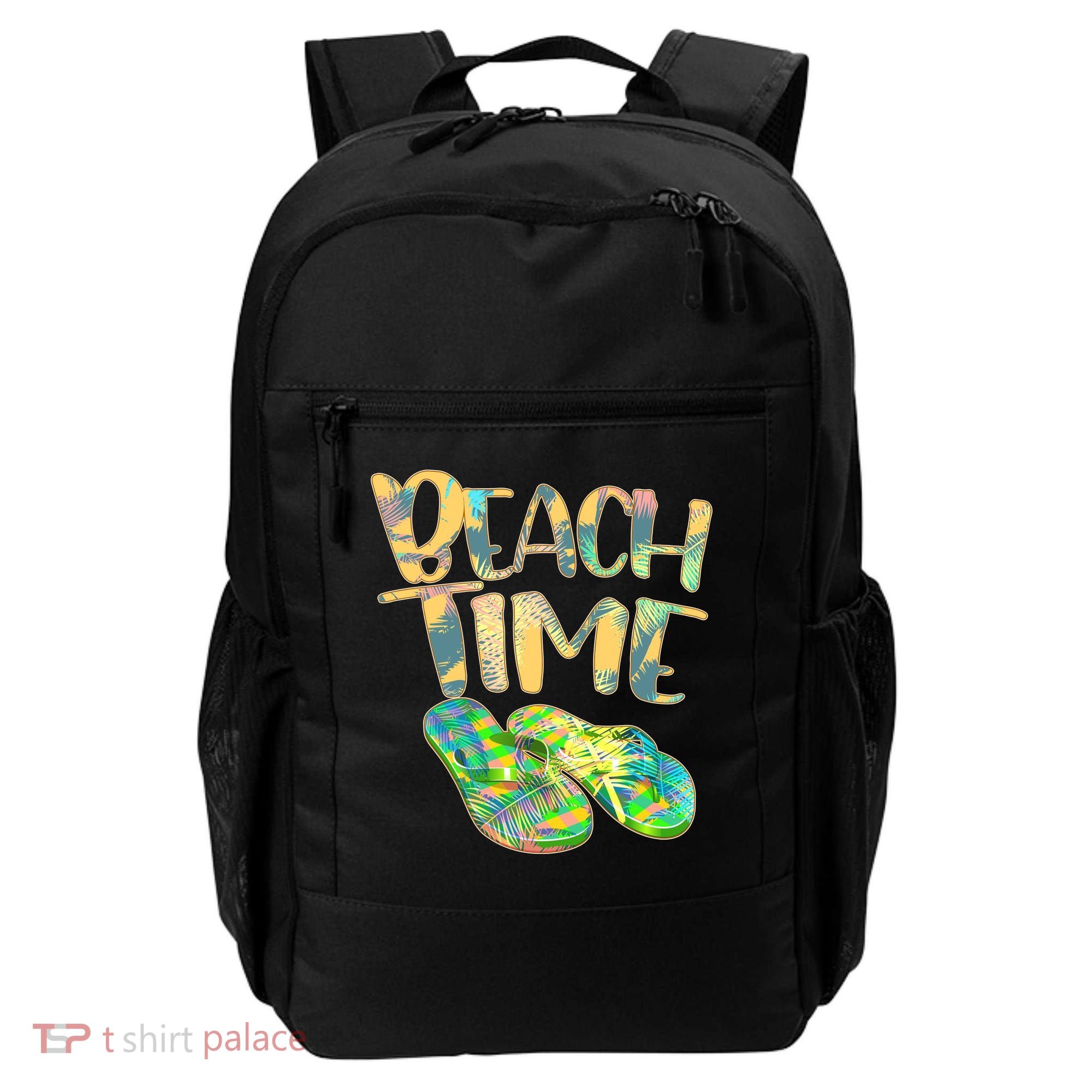 Beach Time Flip Flops Summer Fun Backpack