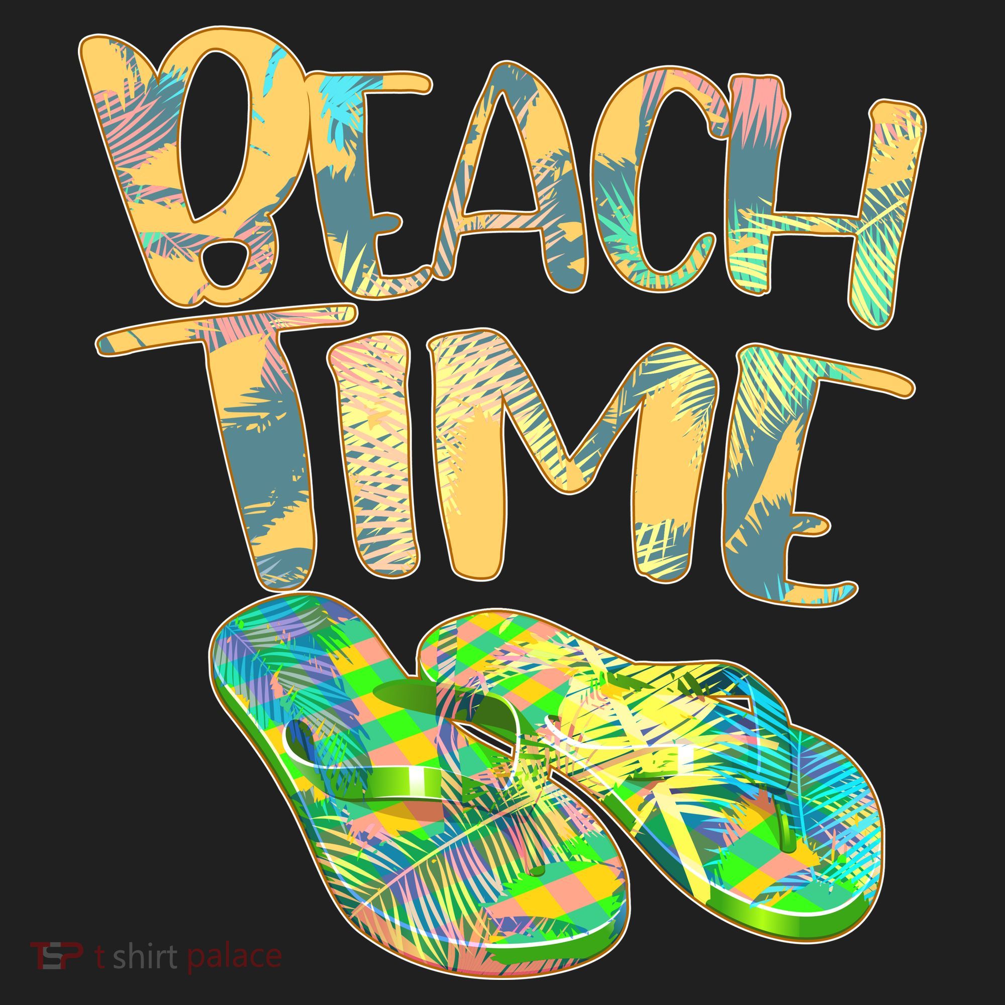 Beach Time Flip Flops Summer Fun Golf Towel