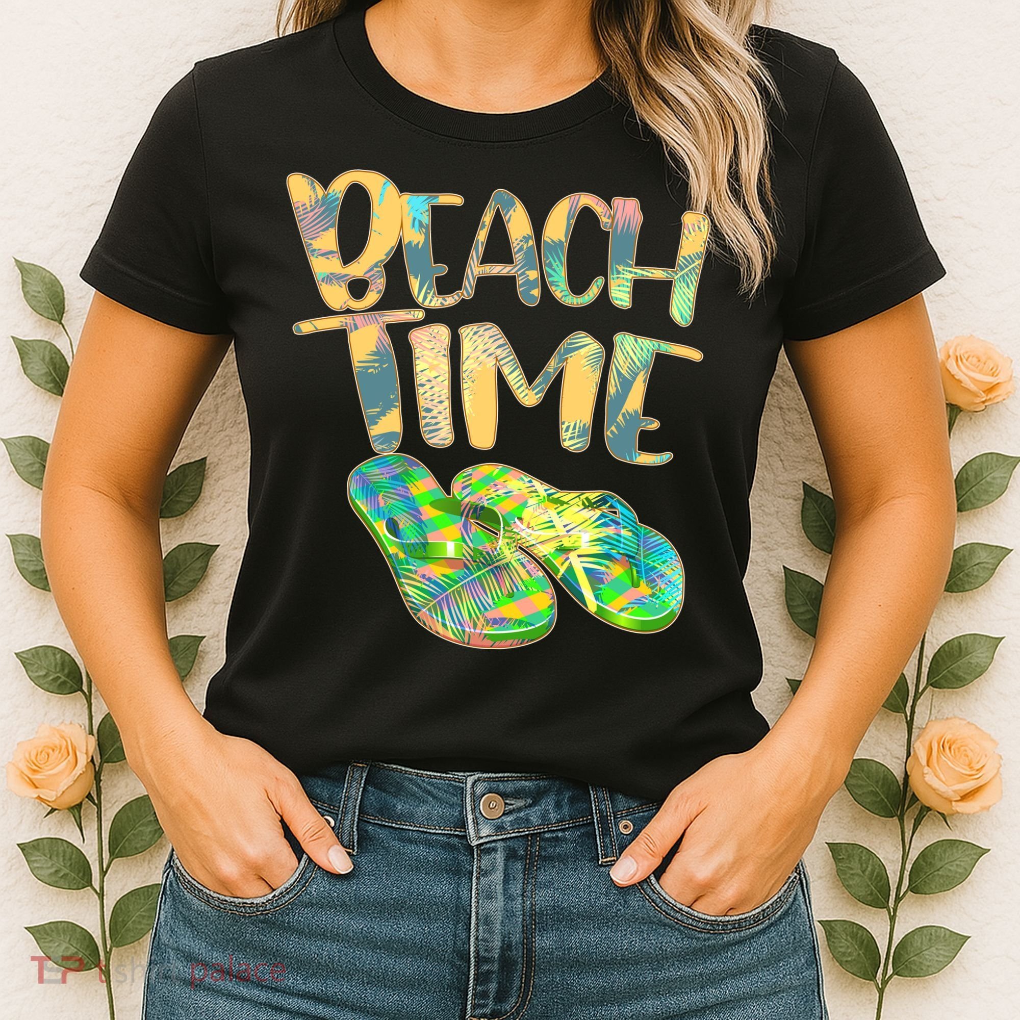 Beach Time Flip Flops Summer Fun Women's T-Shirt