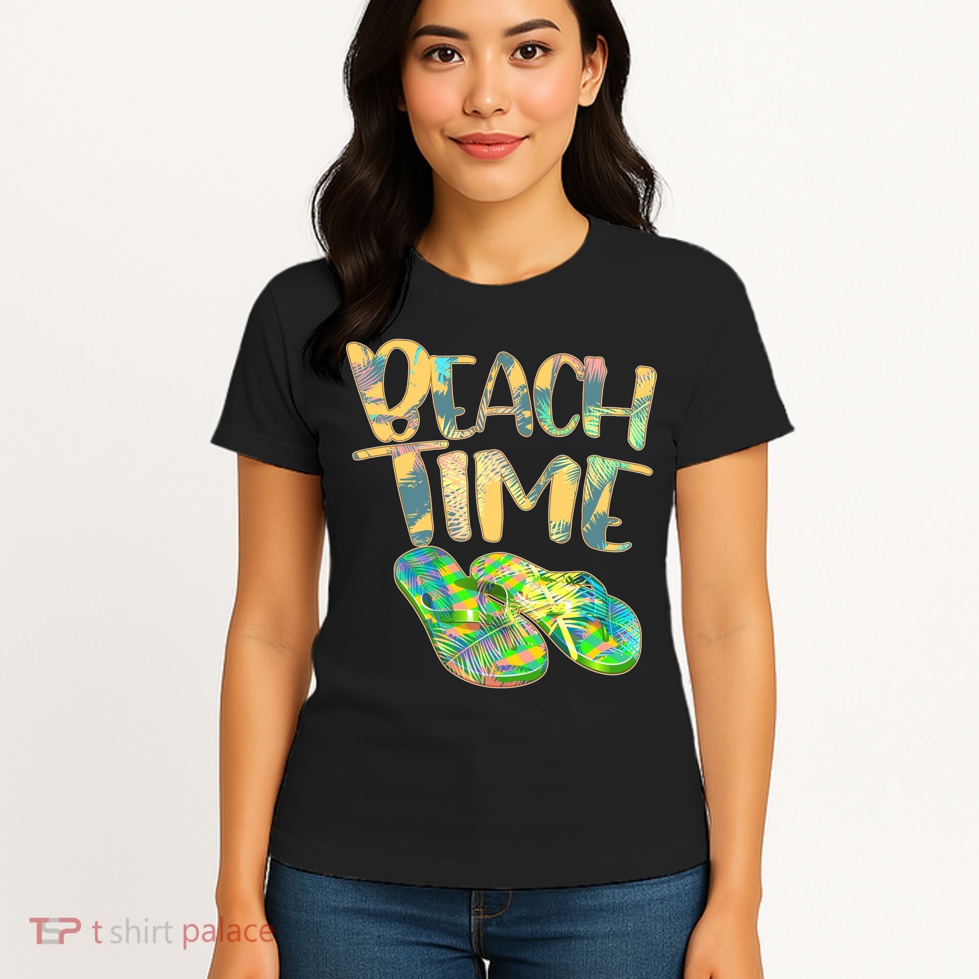 Beach Time Flip Flops Summer Fun Women's T-Shirt