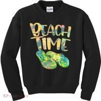 Beach Time Flip Flops Summer Fun Kids Sweatshirt thumb 0