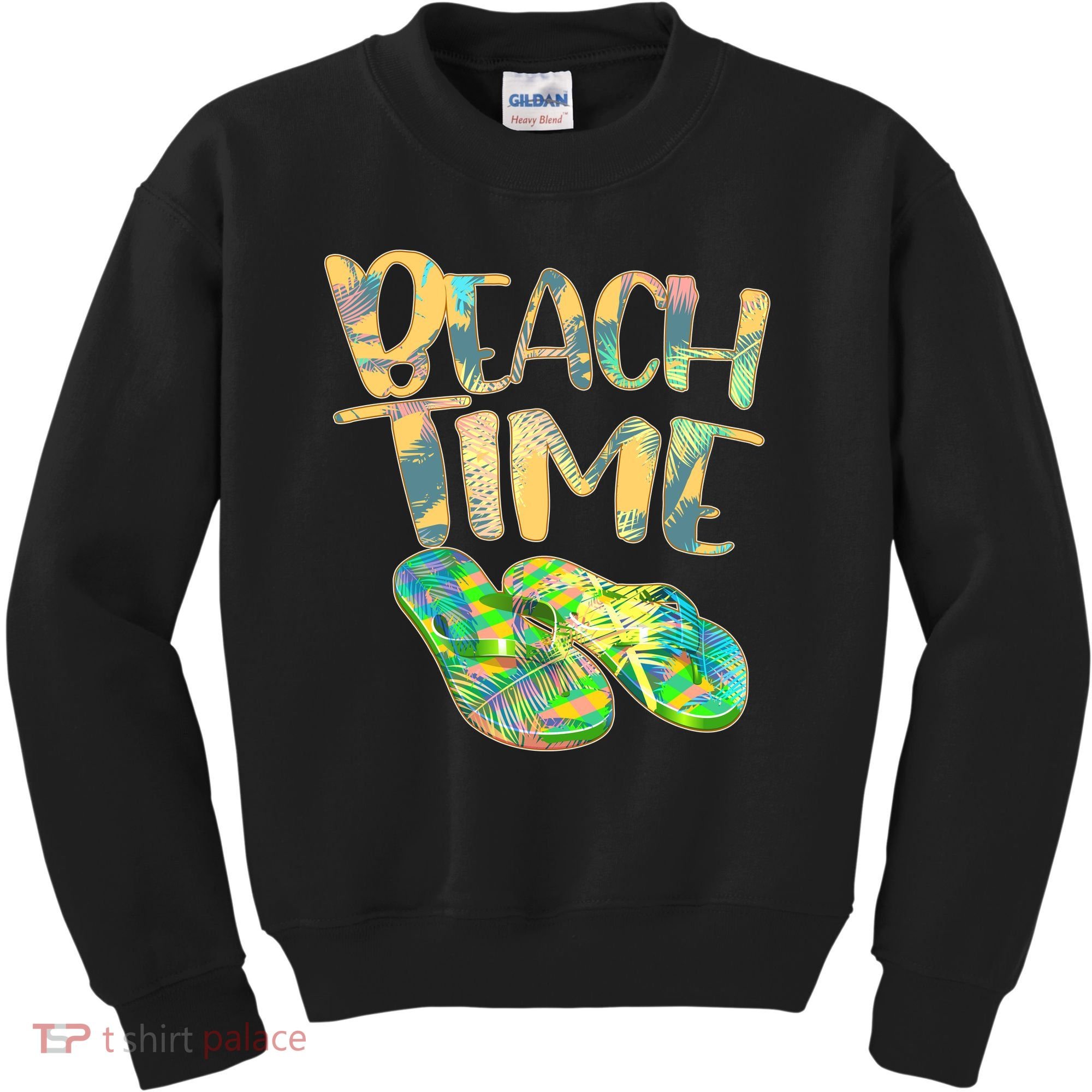 Beach Time Flip Flops Summer Fun Kids Sweatshirt