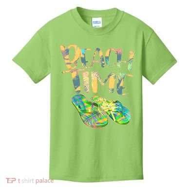 Beach Time Flip Flops Summer Fun Kids T-Shirt