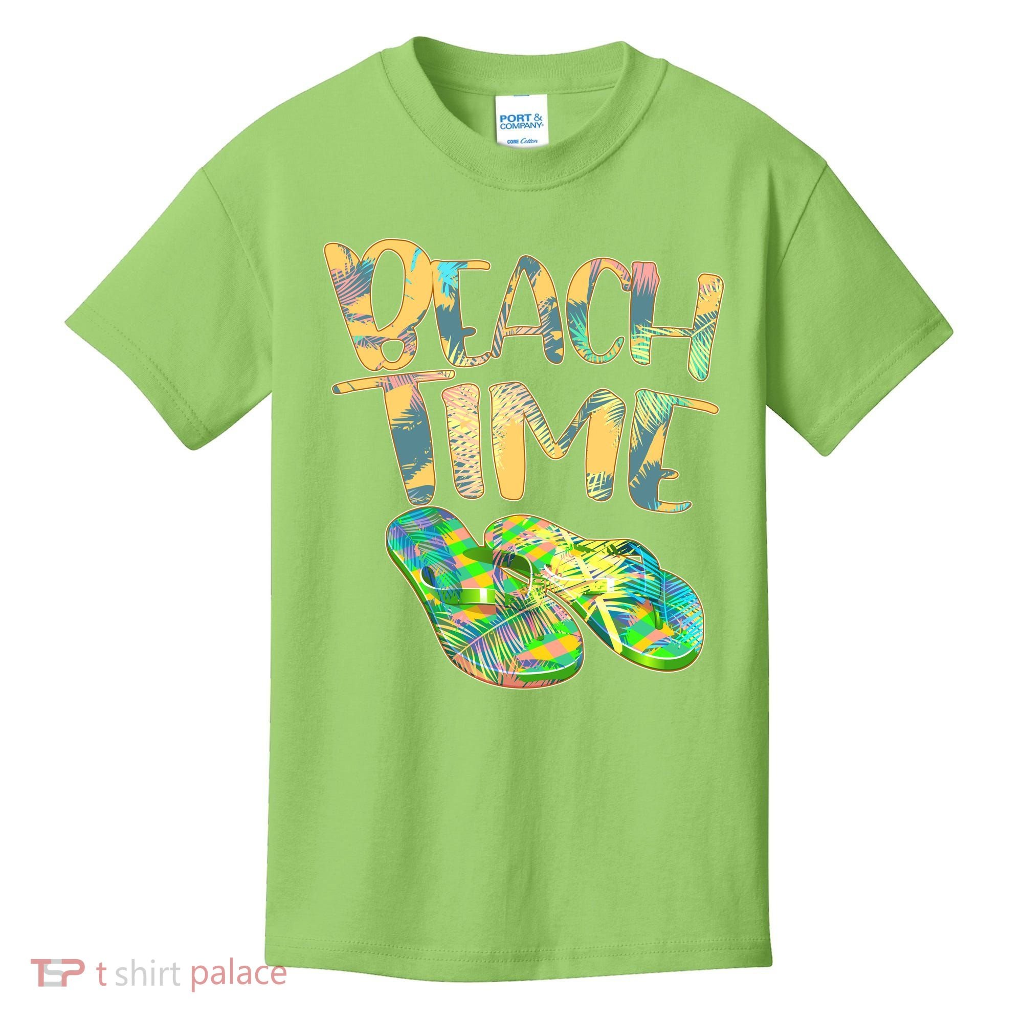 Beach Time Flip Flops Summer Fun Kids T-Shirt