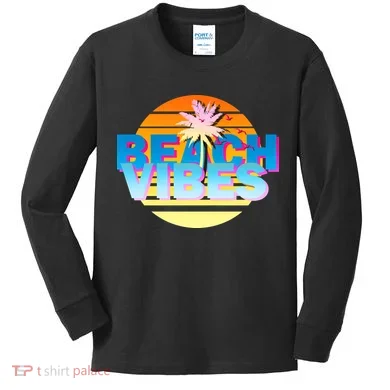 Beach Vibes Kids Long Sleeve Shirt
