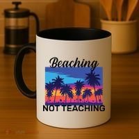 Beaching Not Teaching Coffee Mug thumb 4