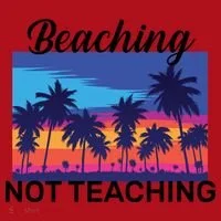 Beaching Not Teaching Christmas Stocking thumb 1