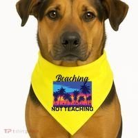 Beaching Not Teaching USA-Made Doggie Bandana thumb 1