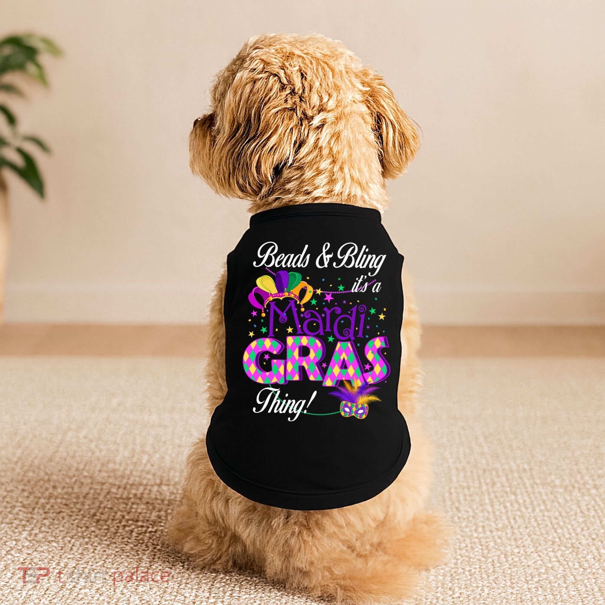 Beads & Bling It's A Mardi Gras Thing Doggie Tank