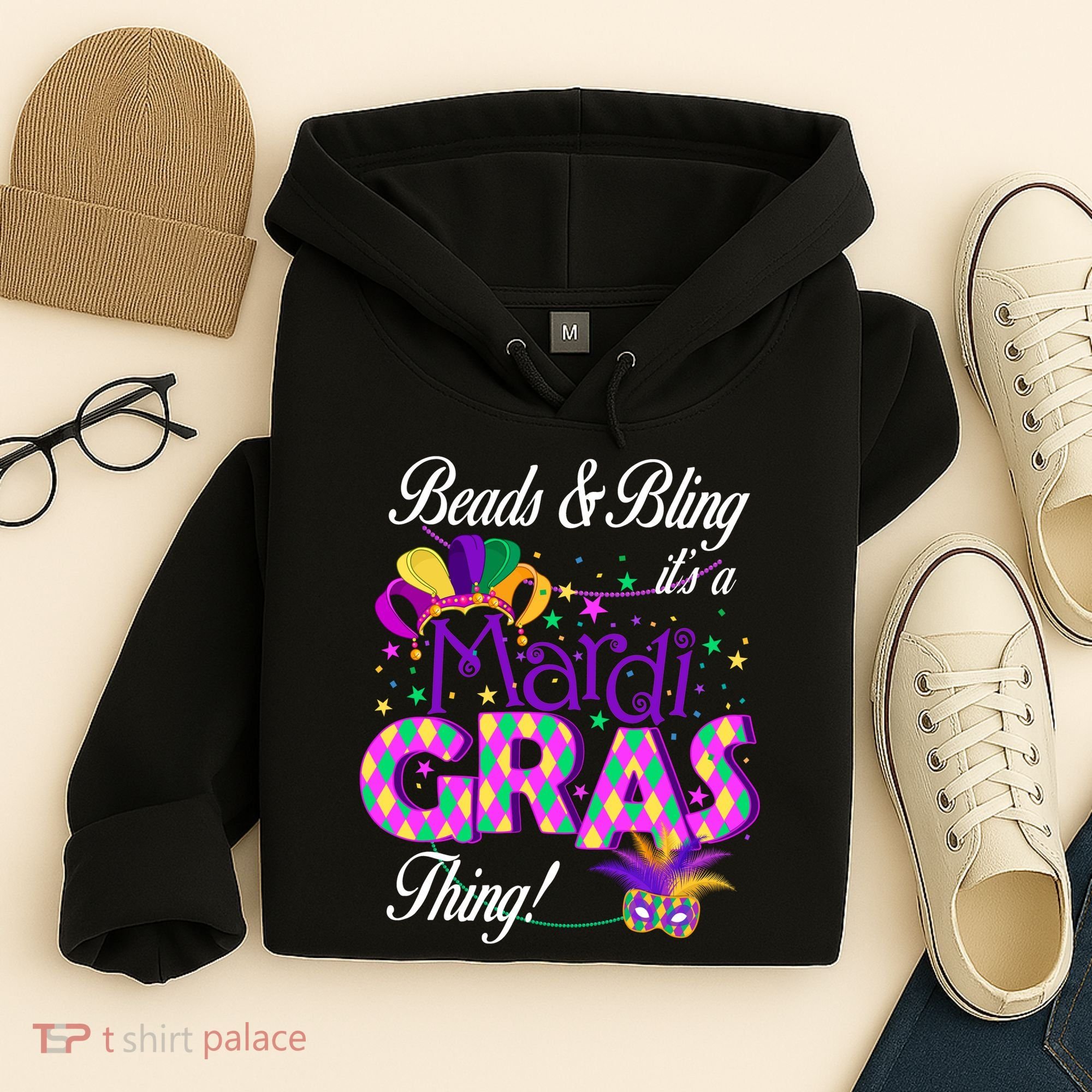 Beads & Bling It's A Mardi Gras Thing Hoodie