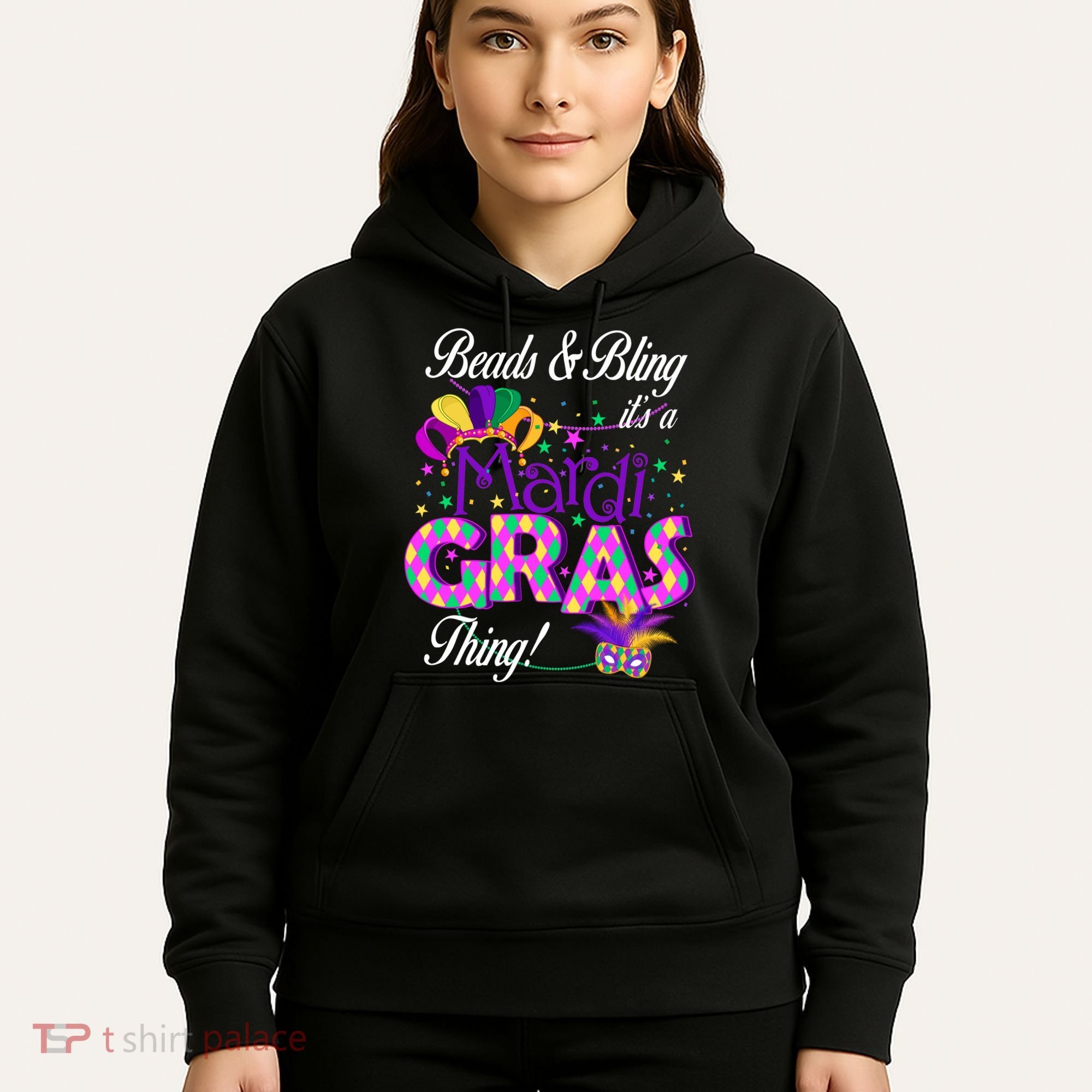 Beads & Bling It's A Mardi Gras Thing Hoodie