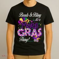 Beads & Bling It's A Mardi Gras Thing T-Shirt thumb 3