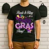 Beads & Bling It's A Mardi Gras Thing T-Shirt thumb 6