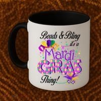 Beads & Bling It's A Mardi Gras Thing Coffee Mug thumb 2