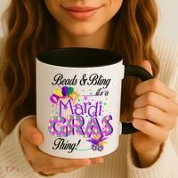 Beads & Bling It's A Mardi Gras Thing Coffee Mug thumb 3