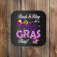 Beads & Bling It's A Mardi Gras Thing Coaster thumb 0