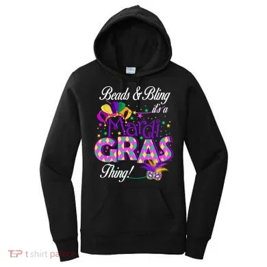 Beads & Bling It's A Mardi Gras Thing Women's Hoodie