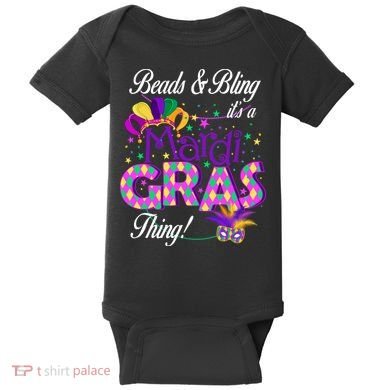 Beads & Bling It's A Mardi Gras Thing Baby Bodysuit