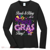 Beads & Bling It's A Mardi Gras Thing Women's Long Sleeve Shirt thumb 0