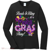 Beads & Bling It's A Mardi Gras Thing Women's Long Sleeve Shirt thumb 0