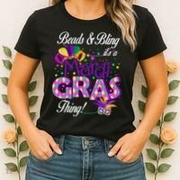 Beads & Bling It's A Mardi Gras Thing Women's T-Shirt thumb 2