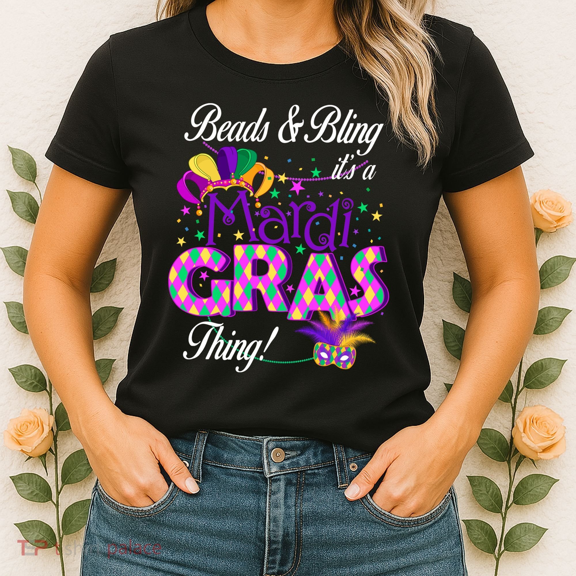 Beads & Bling It's A Mardi Gras Thing Women's T-Shirt