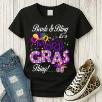 Beads & Bling It's A Mardi Gras Thing Women's T-Shirt thumb 3
