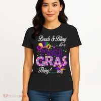 Beads & Bling It's A Mardi Gras Thing Women's T-Shirt thumb 4