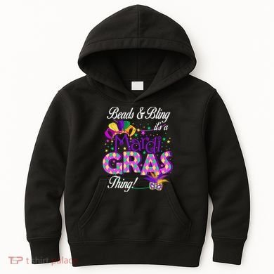 Beads & Bling It's A Mardi Gras Thing Kids Hoodie