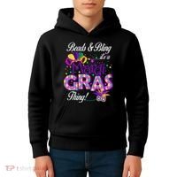 Beads & Bling It's A Mardi Gras Thing Kids Hoodie thumb 4
