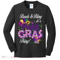 Beads & Bling It's A Mardi Gras Thing Kids Long Sleeve Shirt thumb 0