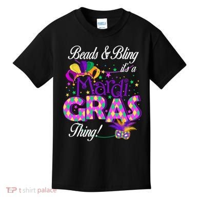 Beads & Bling It's A Mardi Gras Thing Kids T-Shirt