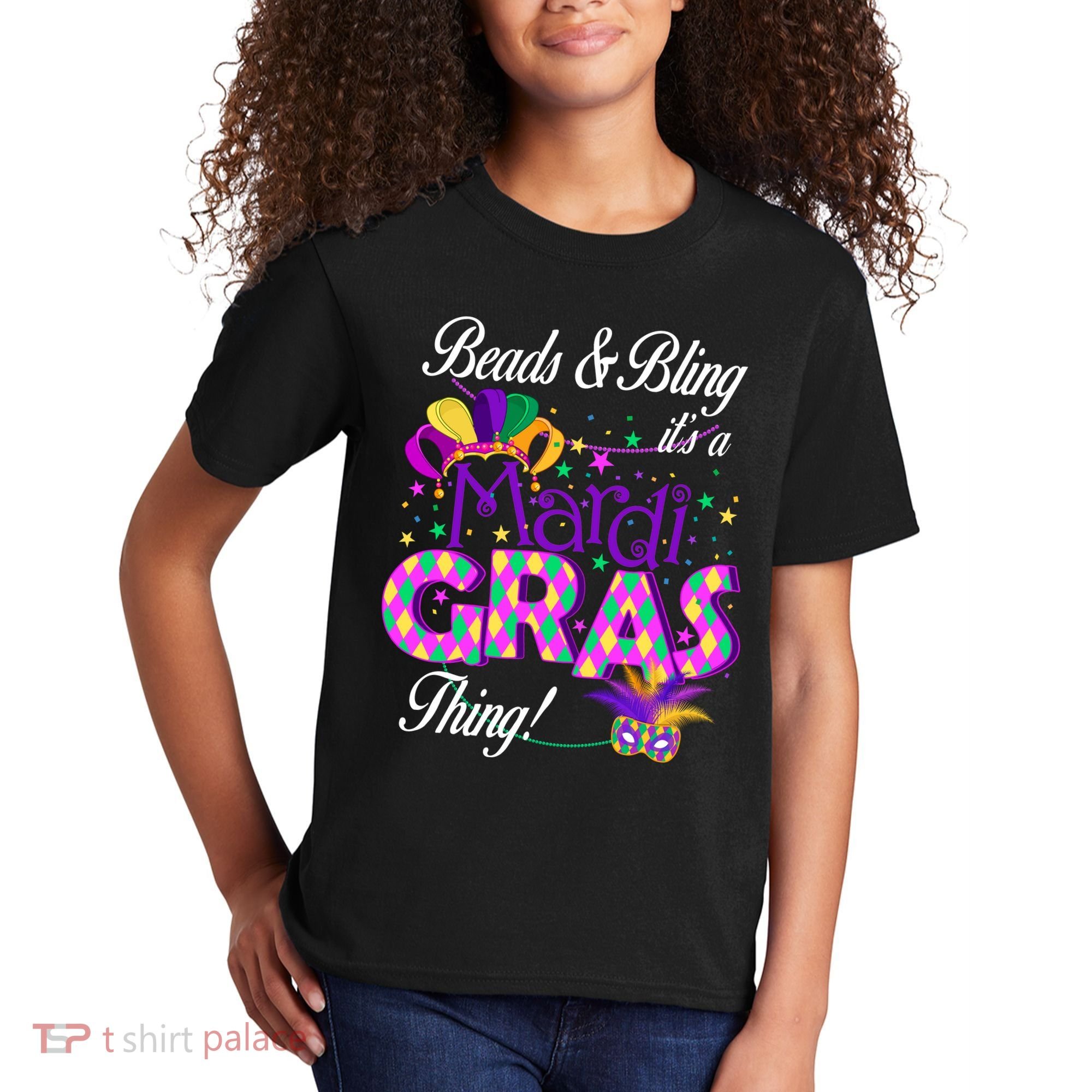 Beads & Bling It's A Mardi Gras Thing Kids T-Shirt