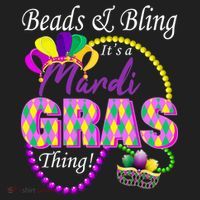 Beads and Bling it's a Mardi Gras Thing Women's Sweatshirt thumb 2