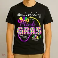 Beads and Bling it's a Mardi Gras Thing T-Shirt thumb 3