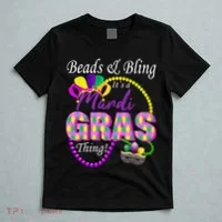 Beads and Bling it's a Mardi Gras Thing T-Shirt thumb 5