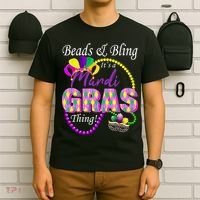 Beads and Bling it's a Mardi Gras Thing T-Shirt thumb 6