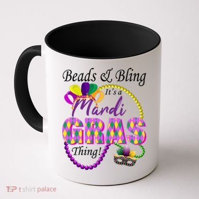Beads and Bling it's a Mardi Gras Thing Coffee Mug