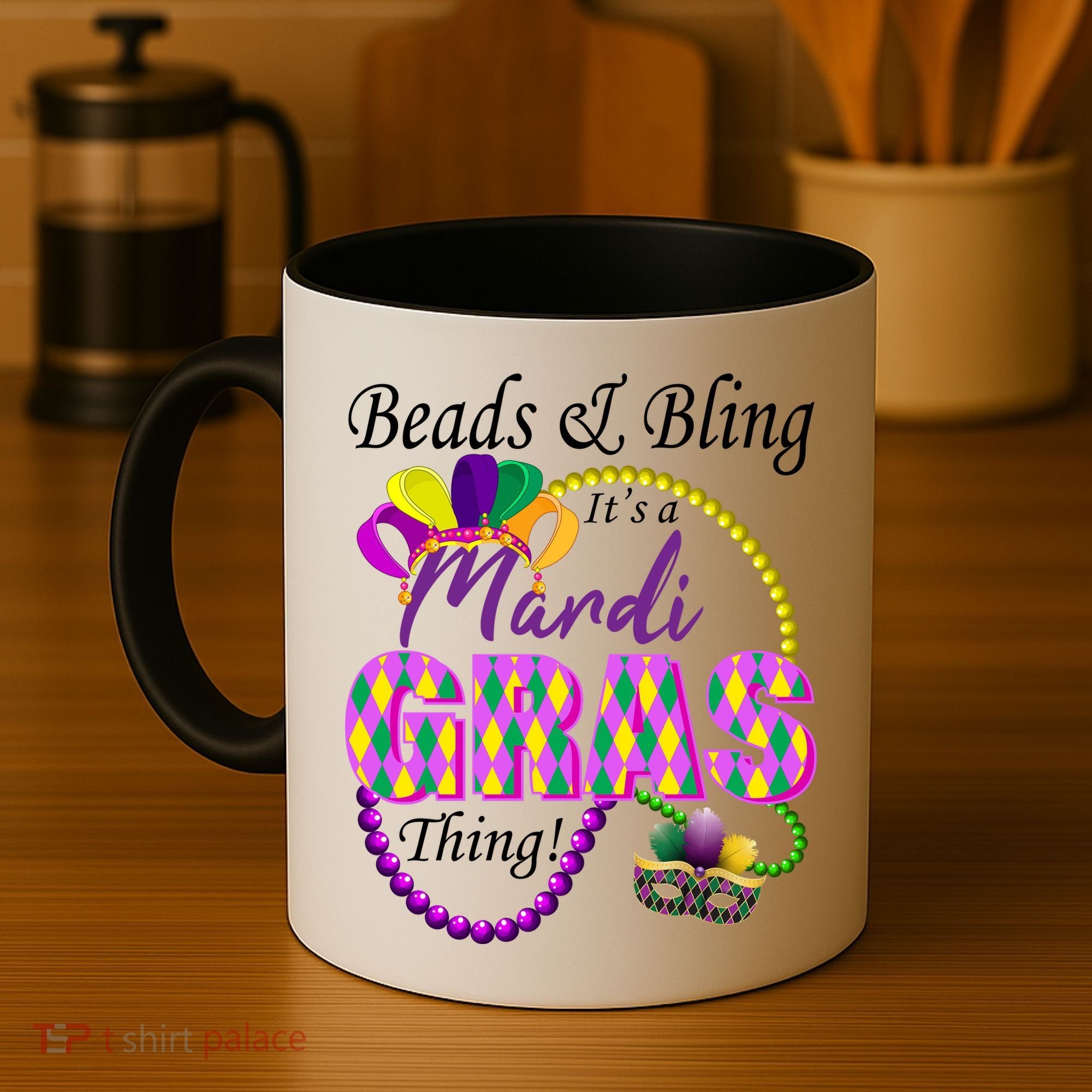 Beads and Bling it's a Mardi Gras Thing Coffee Mug