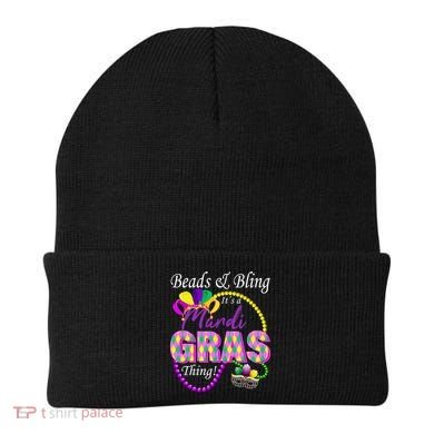 Beads and Bling it's a Mardi Gras Thing Beanie