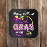 Beads and Bling it's a Mardi Gras Thing Coaster thumb 0