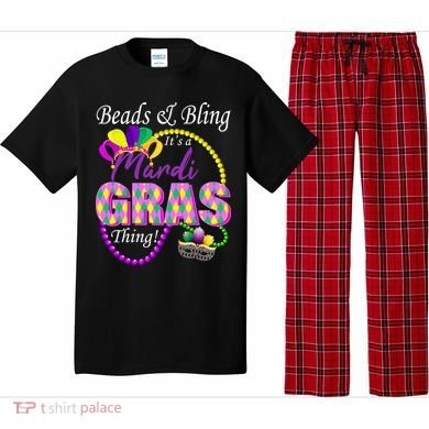 Beads and Bling it's a Mardi Gras Thing Pajama Set