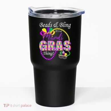 Beads and Bling it's a Mardi Gras Thing Tumbler