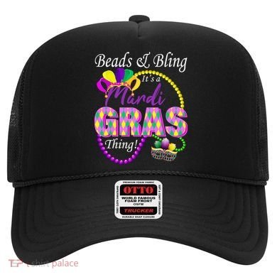 Beads and Bling it's a Mardi Gras Thing Hat