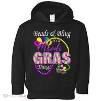 Beads and Bling it's a Mardi Gras Thing Toddler Hoodie thumb 0